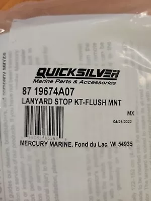 87 19674A07  Mercury Quicksilver LANYARD STOP KIT • $35