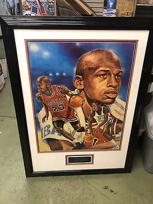 MICHAEL JORDAN Framed AUTOGRAPHED Signed Lithograph COA Art By Michael J Taylor • $3499.23