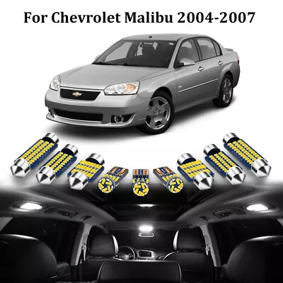 13x White Interior LED Lights Package Kit For 2004-2007 Chevy Chevrolet Malibu • $13.99