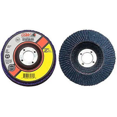 CGW Abrasives 42325 Abrasive Flap Disc 4-1/2  X 7/8  80 Grit Zirconia Lot Of 10 • $54.80