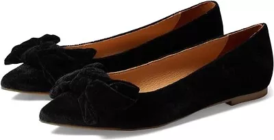 New Jack Rogers Velvet Bow Flats Heidi Black Shoes Loafer Slip On Size 7 M NIB • $38.99