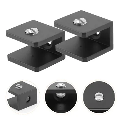  8 Pcs Wall Shelf Brackets Glass Shelves Clip Laminate Clamp P • £7.96