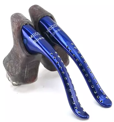 Modolo Speedy Brake Levers 919 Hoods ANODIZED BLUE Amazing NOS • $337.50