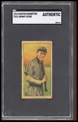 1914 Coupon Cigarettes (T213) Johnny Evers SGC Authentic - Nice Centering! HOF • $203.06