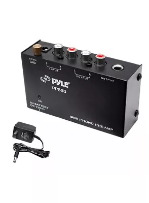 Pyle Pro PP555 Ultra-Compact Phono Turntable Preamplifier Mini Phono Preamp NEW. • $6