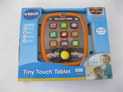 VTECH TINY TOUCH TABLET ORANGE 6-36 MONTHS ANIMALS MUSIC NUMBERS LETTERS Toy • $19.49