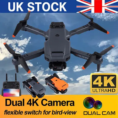 4K Drone X Pro WIFI FPV HD Dual Camera 3 Batteries Foldable Selfie RC Quadcopter • £34.99