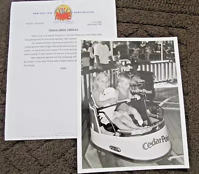 1996 Cedar Point Amusement Park Media News Release SMALL SIZED THRILLS B+W Photo • $7