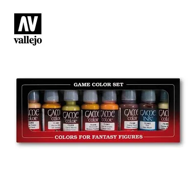 Vallejo Game Color Paint Set - Face / Skin Colours Tones Set 8x17ml VAL72295 • £16