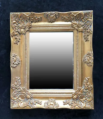 Opulent Gorgeous Wall Mirror Baroque Mirror With FACET Cut 27x32 Gold • £21.88