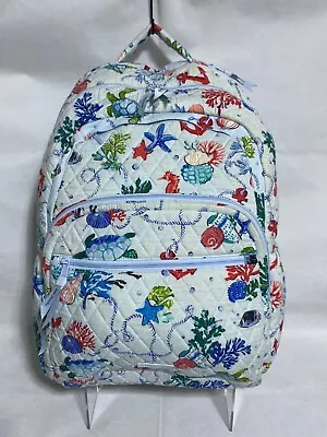 Vera Bradley Large Campus Essentials Backpack In Anchors Away Pattern • $54.99