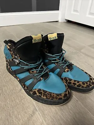 Radii Fm 1081 Blue & Black With Leopard High Top Men's Shoes Size 13 • $25