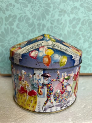 $24.99 • Buy Rare Vintage Churchills Masked Ball  3D Tin Candy Treat Canister W/ Lid  England