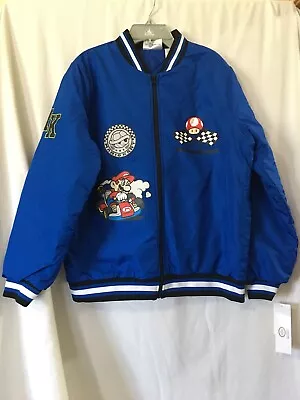 Nintendo Super Mario Kart Boys' Bomber Jacket Size 8 New • $26.99