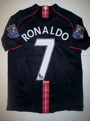 Manchester United Cristiano Ronaldo Nike Kit Jersey 2007 2008 Black Away • $249.99