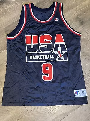 Authentic Michael Jordan 1992 Dream Team USA Jersey 46 XL Champion RARE ERROR • $1000000