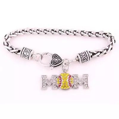 $11.99 • Buy Softball Mom Bracelet With Lobster Claw NEW