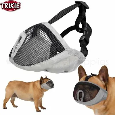 £6.89 • Buy Trixie Short Nosed Breed Dog Muzzle French Bulldog Pug Flat Nose Adjustable