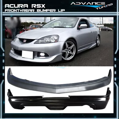 Fits 05-06 Acura RSX Coupe 2-Door Mugen Style Front + Rear Bumper Lip Spoiler PU • $287.99