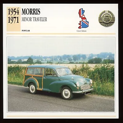 1954 - 1971 Morris Minor Traveler  Classic Cars Card • $4.95