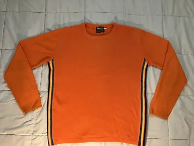 Vintage Meister Orange Rainbow Acrylic Ski Sweater Hong Kong XL GOOD!! • $24