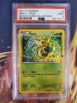 $10.50 • Buy Pokemon Snivy 5/25 HOLO 25th Anniversary Mcdonalds Promo 2021 PSA 9 MInt