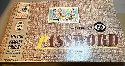 Password Board Game 1st Edition 1962 Milton Bradley Vintage • $10
