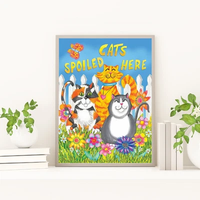 $12.97 • Buy Diamond Painting 5D Full Round Drill Mosaic DIY Lovely Cat Kit Wall Decorations