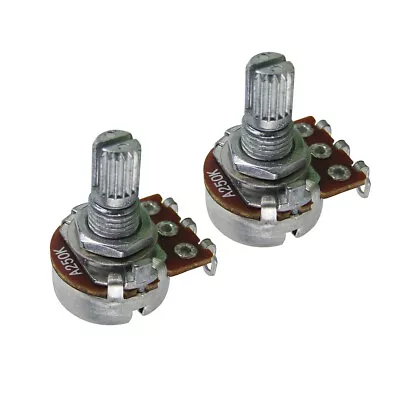 2Pcs Short Shaft Mini Potentiometer Electric Guitar A250K/B250K/A500K/B500K Pots • $5.99