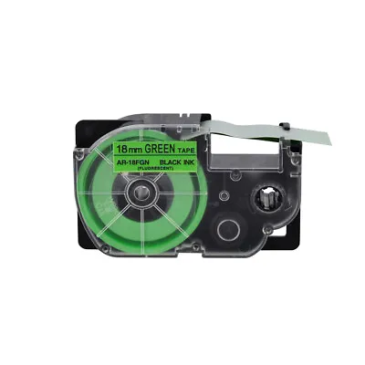 £10.79 • Buy 1PK Fluorescent Green Tape Cartridge XR-18FGN For Casio KL-120 EZ Label Printer