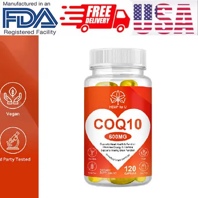 CoQ-10 600mg 120 Capsules Coq10 Co Q10 Coenzyme Heart Support • $24.12