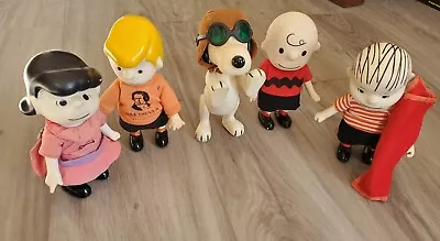 5 Vintage 1966 Peanuts Pocket Dolls Linus Snoopy Lucy Charlie Brown Schroeder 7  • $74.99