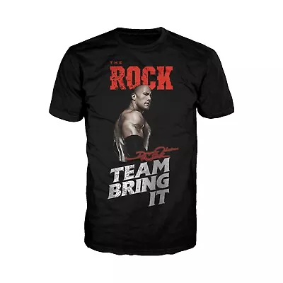 £19.99 • Buy WWE The Rock Showtime TEAM BRING IT Official Men's T-Shirt (Black)