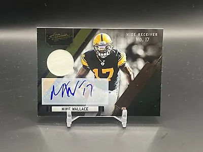 2011 Panini Absolute Football Mike Wallace Patch Auto /10 Steelers • $19.99