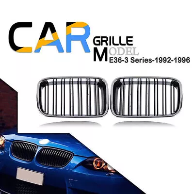 Chrome Front Kidney Grill Pair For BMW E36 1992-1996 318i 325i M3 1992-1996 1995 • $47.99