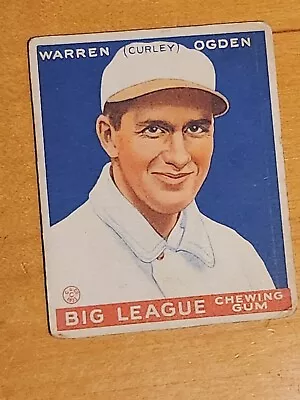 1933 Goudey Warren Curley Ogden #174- Nice & Uncreased--100% Original--read • $14.29