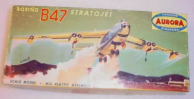 1956 AURORA FF BOEING B-47 Stratojet Vintage Model Kit 493-49 USAF Atomic Bomber • $37.40