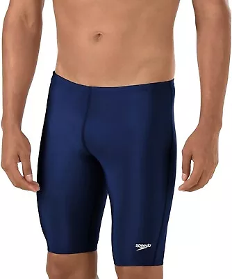 Speedo Men's Swimsuit Jammer Prolt Swim Trunks Solid Speedo Navy Size 26 • $19.50