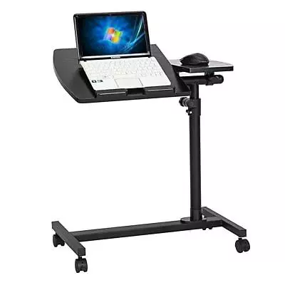 Angle & Height Adjustable Rolling Laptop Desk Cart Over Bed Hospital Table Stand • $39.99