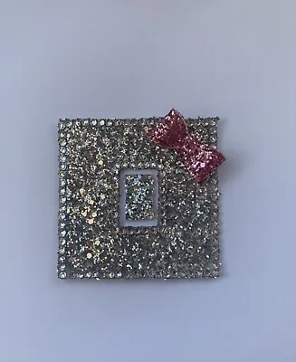 Glitter Light Switch Cover With A BOW SingleDoubleTriple More Colours BLING! • £6.99