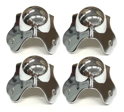 (4) Pack Chrome Polished Steel Road Flight Case Ball Corner Protector (Small) • $11.99