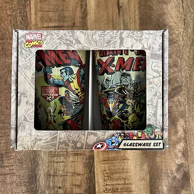 X-Men Pint Glass 2 16oz - Marvel Mutants - Cyclops Storm Wolverine Colossus. • $9.99