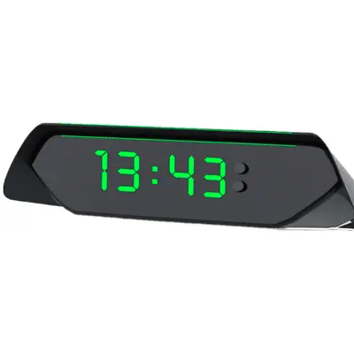 Digital LCD Car Dashboard Thermometer Clock Solar Power Time Watch Accessories • $22.40
