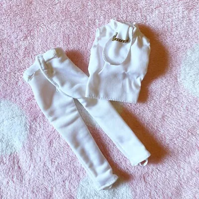 White Riding Suit Clothes + Trousers 2pc Fit 12  Blythe Doll Outfit • $25.99