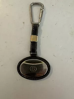 GUCCI Vintage Keychain Key Ring Charm With Leather Strap~Authentic~As Shown • $47.77