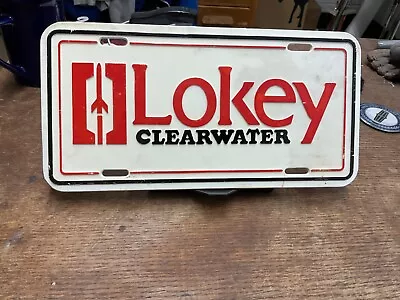 Dealership License Plate Lokey Oldsmobile Clearwater Vintage Plastic • $19.25