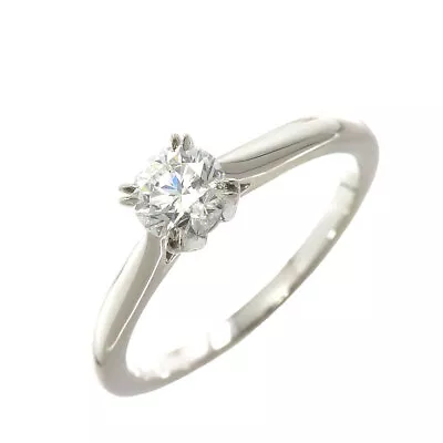 HARRY WINSTON Solitaire Diamond 0.52ct E/VS2/3EX Ring Pt 5.5-5.75(US) 90221377 • $2750