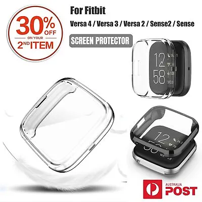 2Pcs For Fitbit Versa 2/3 Sense Screen Protector Cover TPU Case Full Coverage AU • $2.59