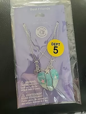 Claire's 3 Silver Colour Best Friend Necklaces Glow In The Dark Hearts  Rrp £14 • $9.95