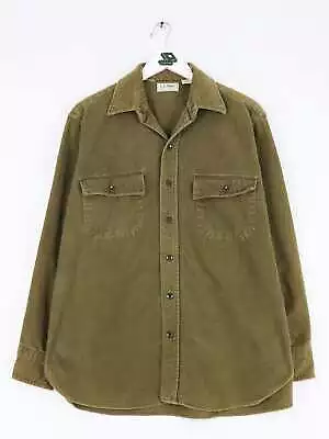 $33.37 • Buy Vintage L.L. Bean Chamois Cloth Button Up Shirt Size 15.5(M)